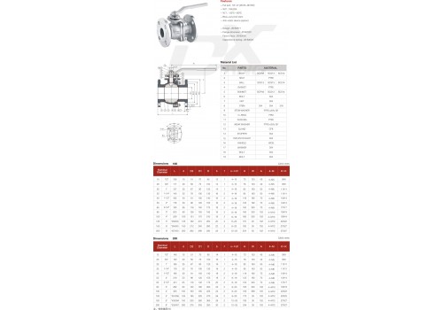 2-PC BALL VALVE FL ANGE END JIS WITH MOUNTING PAD